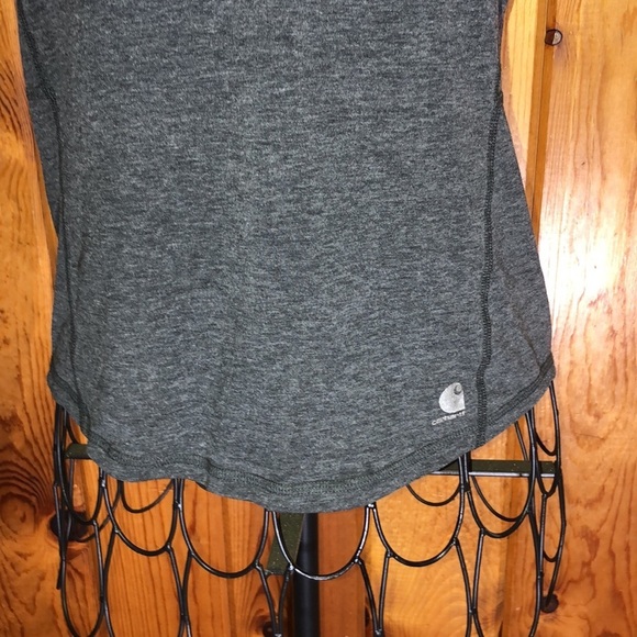 Carhartt fitted gray tank top with v-neck front carhartt force style size XS - Picture 2 of 5